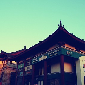 傍晚的房屋
