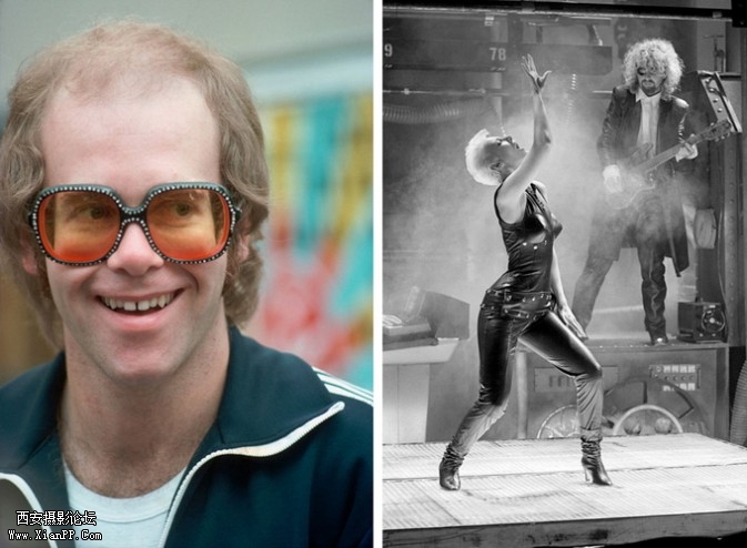 Elton John ,London, 1975, and Eurythmics, Los Angeles, 1987