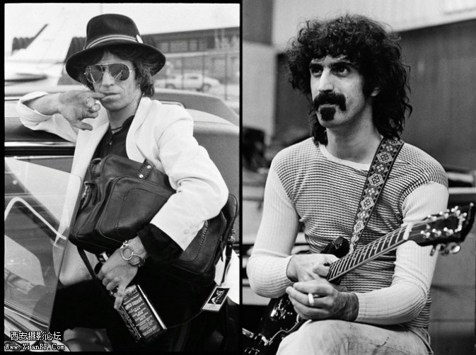 Keith Richards , 1979, and Frank Zappa, 1971