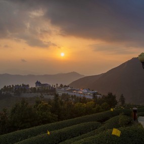 名峰夕照