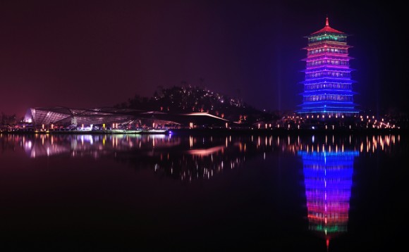 长安塔夜景