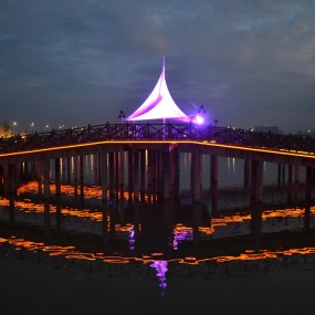 湿地公园夜色