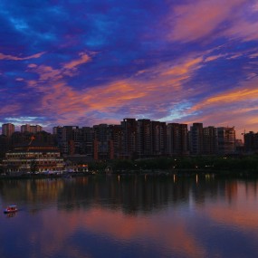 南湖晚照