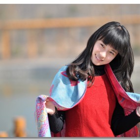 公园拍美女！