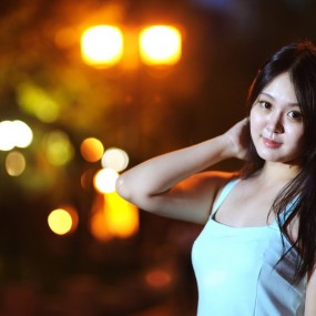 南湖夜景人像
